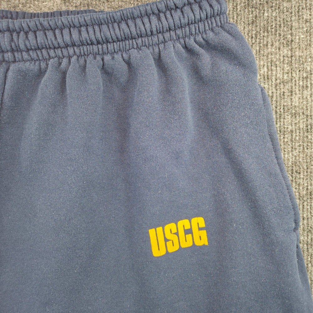 Gildan USCG Sweatpants Mens XL Navy Blue Cotton Blend Relaxed Joggers Athleisure
